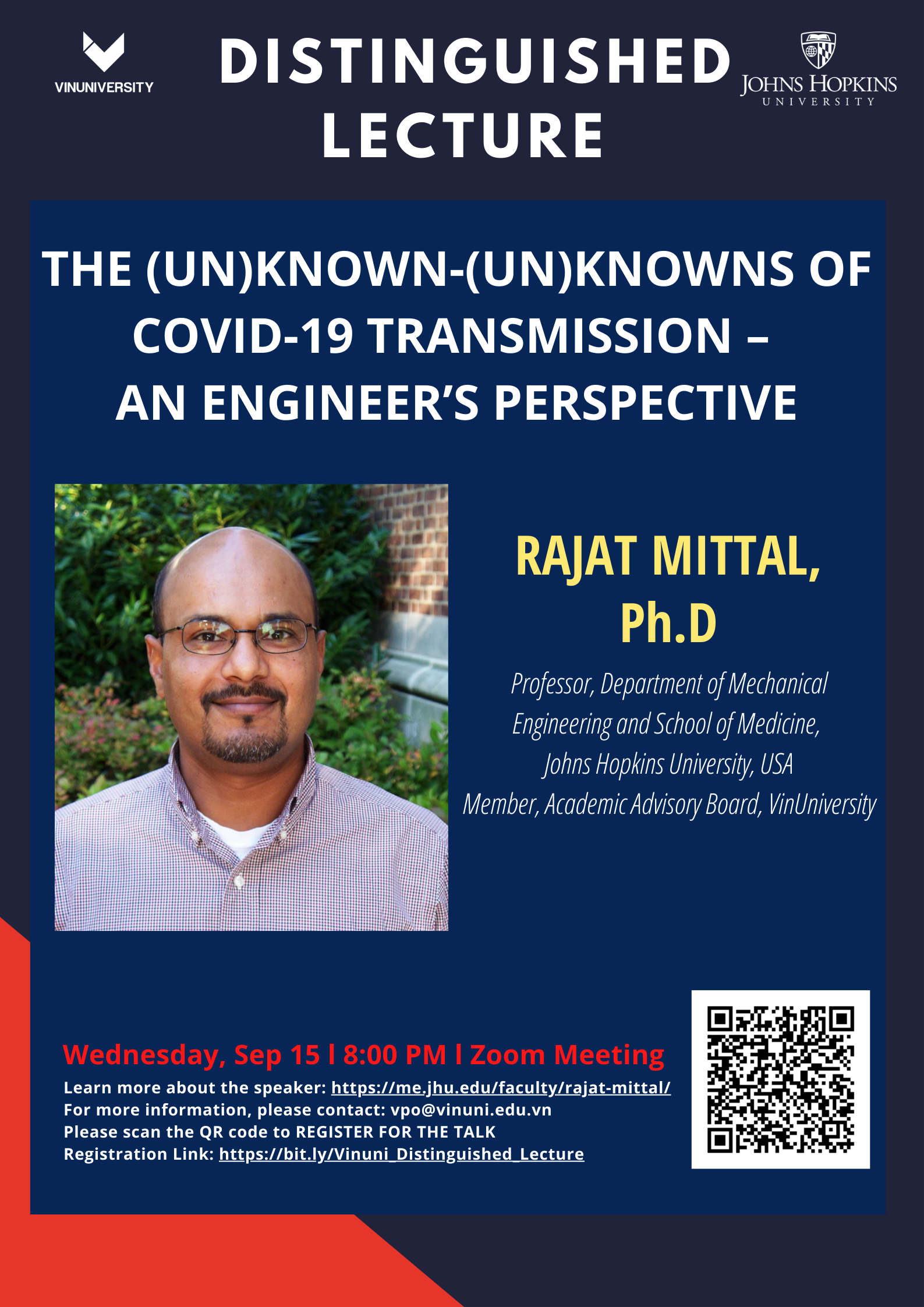 VinUniversity Distinguished Lecture – Professor Rajat Mittal