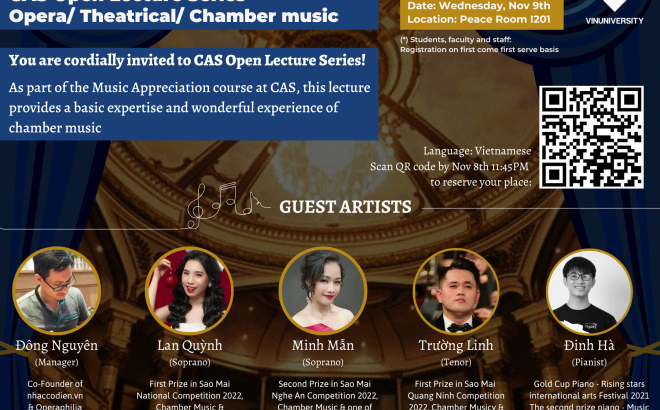 CAS Open Lecture Series – Opera/ Theatrical/ Chamber Music