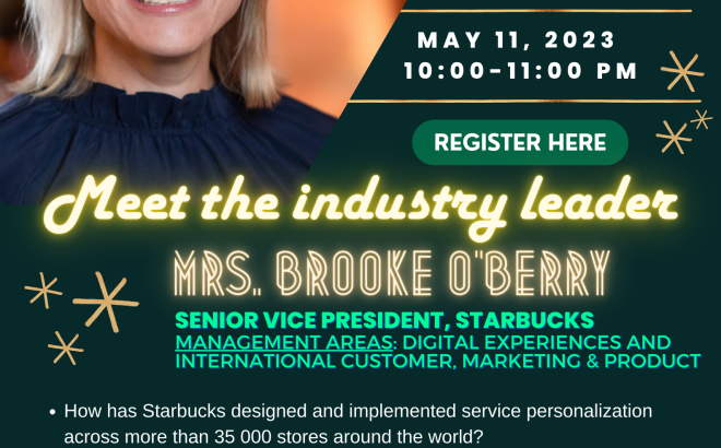 [College of Business & Management] Guest Lecture by Mrs. Brooke O’Berry, Senior Vice President of Starbucks