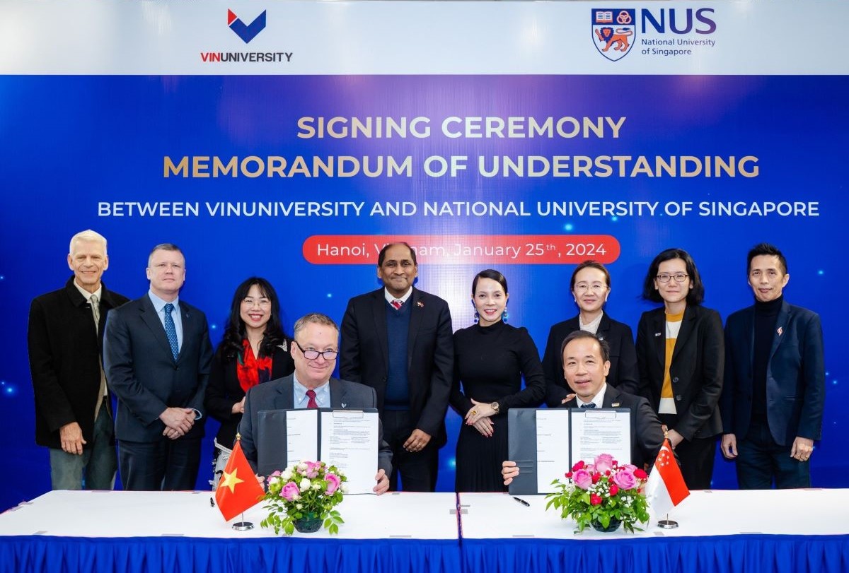VinUni hợp tác cùng Đại học Quốc gia Singapore về đổi mới sáng tạo