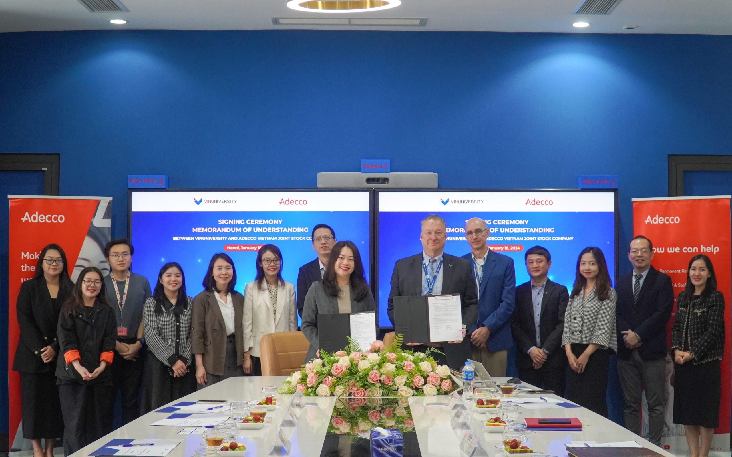 VinUni và ADECCO Việt Nam thỏa thuận hợp tác về phát triển sự nghiệp và hỗ trợ nghiên cứu sau đại học cho sinh viên VinUni