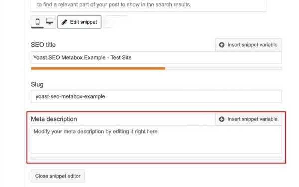 Hướng dẫn thêm meta description bằng YoastSEO