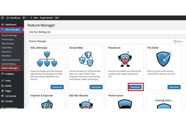 Hướng dẫn tạo file Robot.txt với All in One SEO